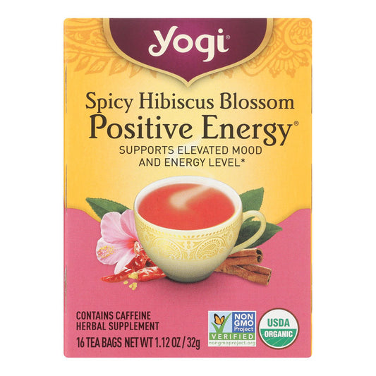 Spicy Hibiscus Blossom Positive Energy Tea | Yogi