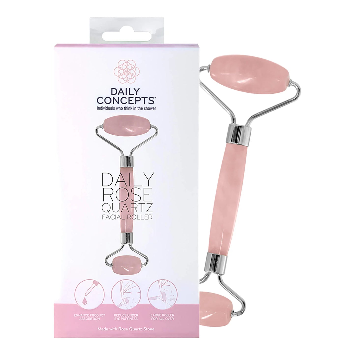 Daily Rose Quartz Facial Roller | Daily Concepts