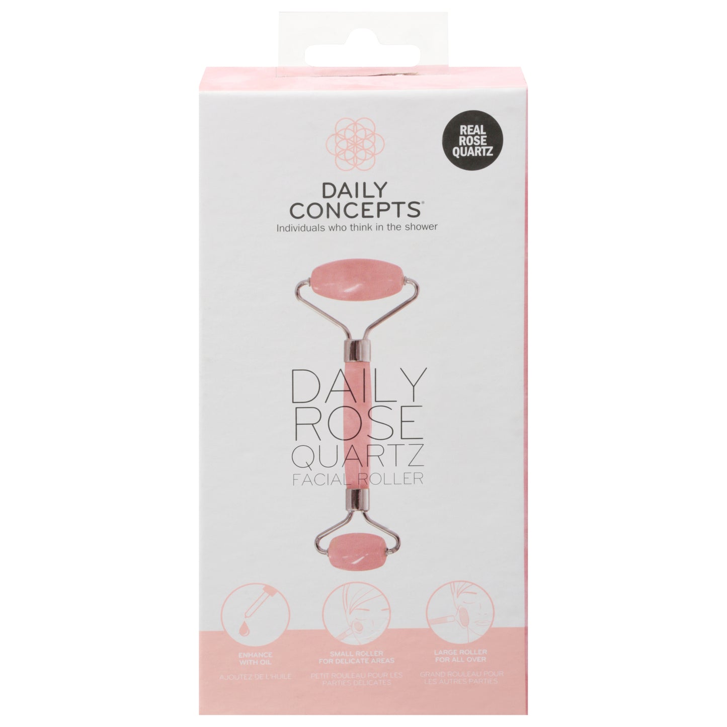 Daily Rose Quartz Facial Roller | Daily Concepts