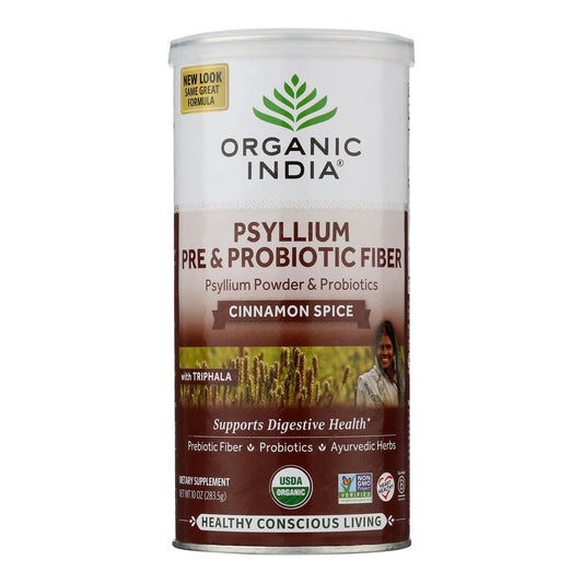 Cinnamon Psyllium Organic Prebiotic/Probiotic | Organic India