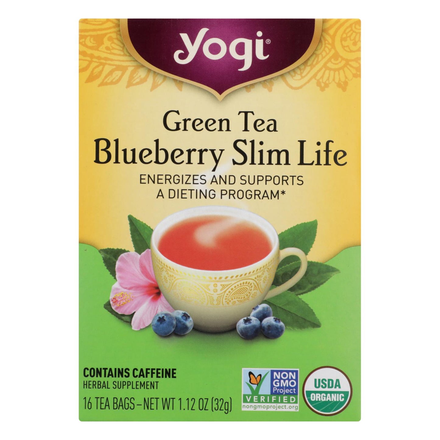 Blueberry Slim Life Green Tea | Yogi