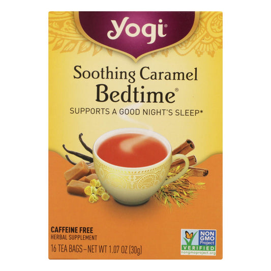 Bedtime Caffeine Free Soothing Caramel Herbal Tea | Yogi