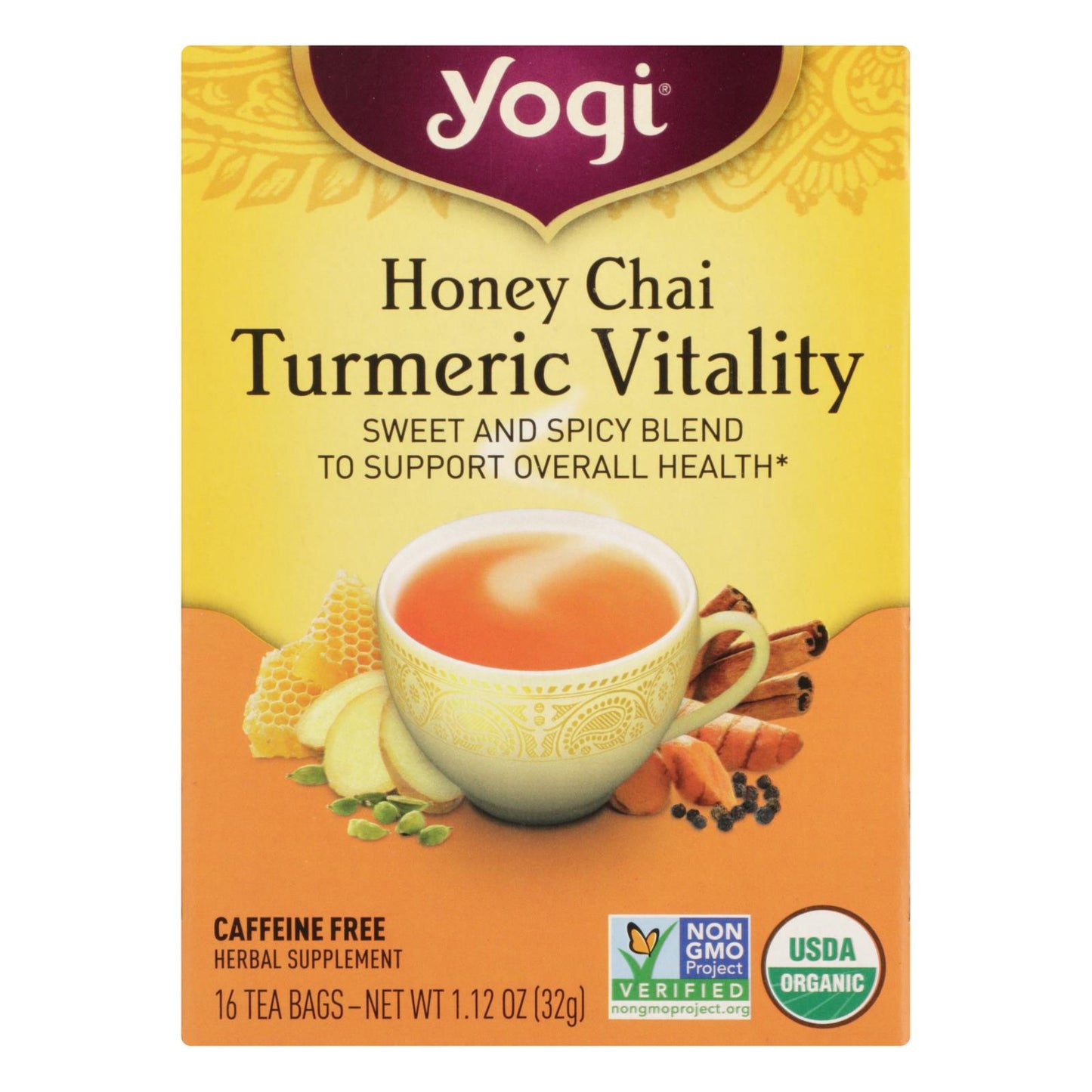 Organic Honey Chai Turmeric Tea | Yogi