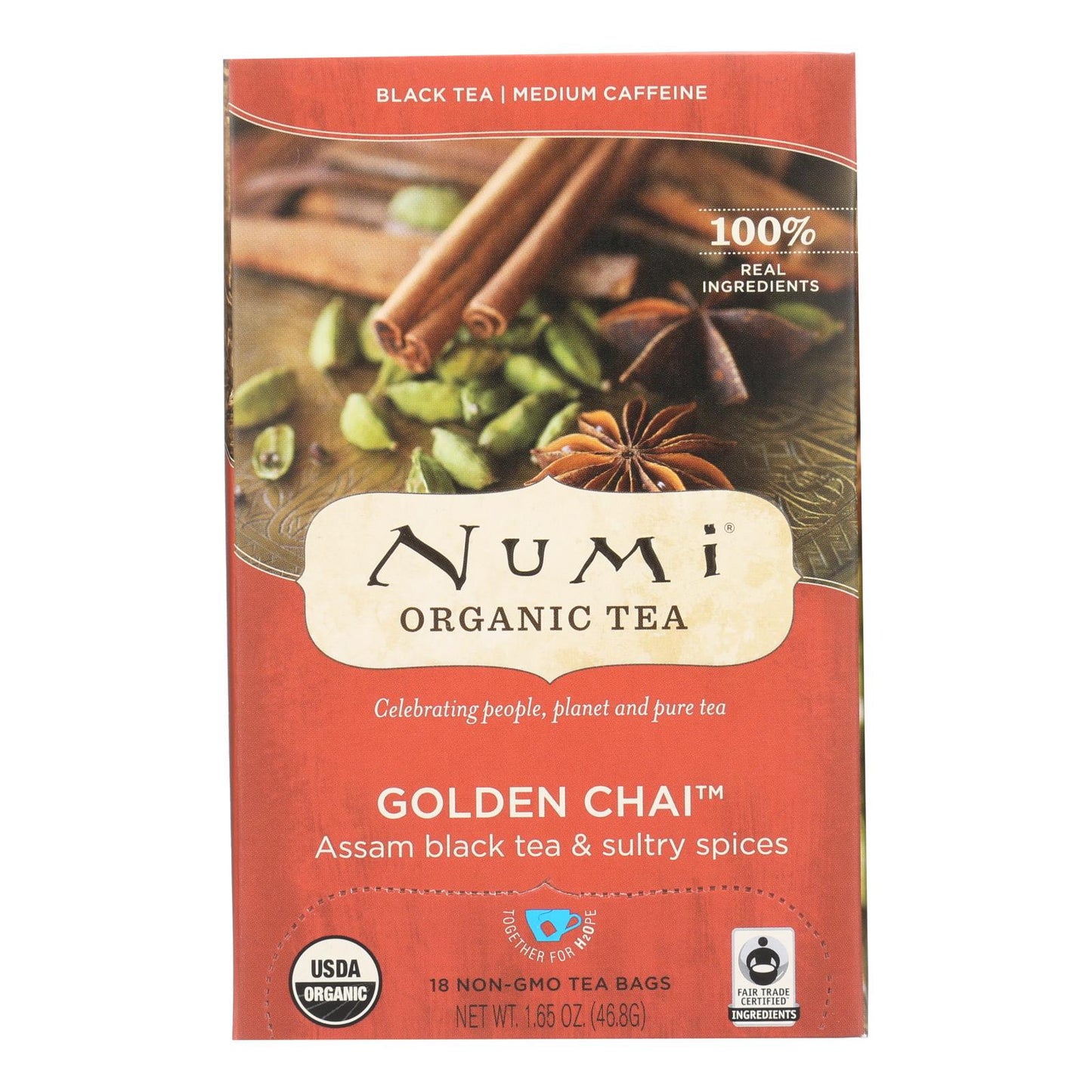 Golden Chai Spiced Assam Black Tea | Numi