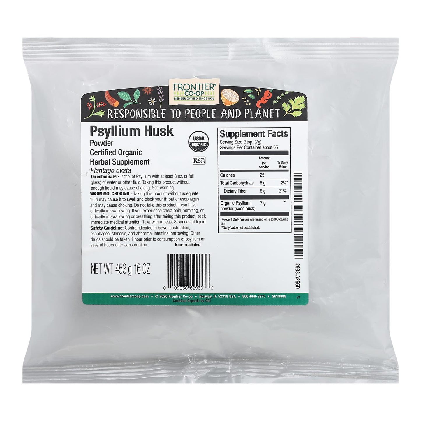 Organic Psyllium Seed Husk Powder | Frontier Herb