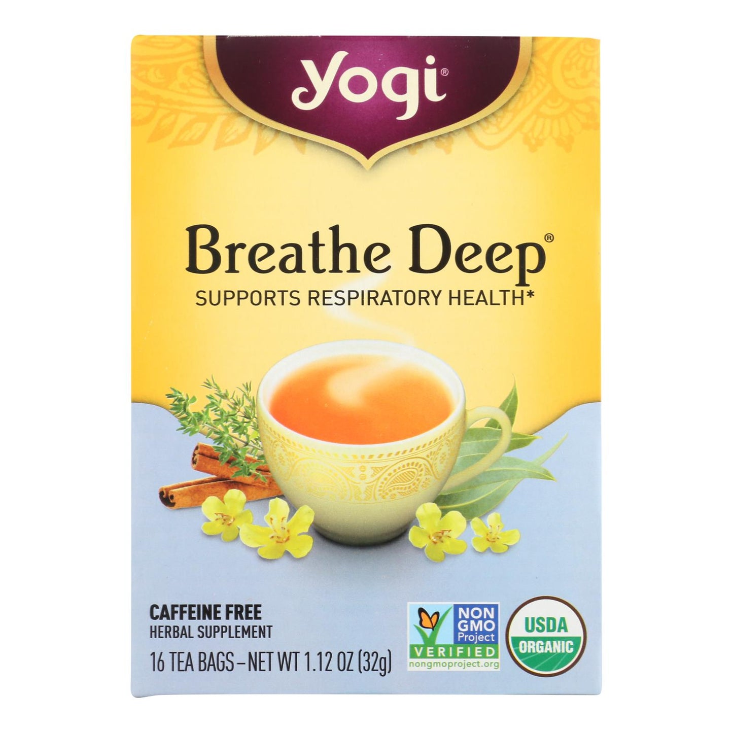 Organic Breathe Deep Caffeine Free Herbal Tea | Yogi