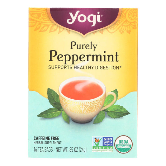 Organic Purely Peppermint Caffeine Free Herbal Tea | Yogi