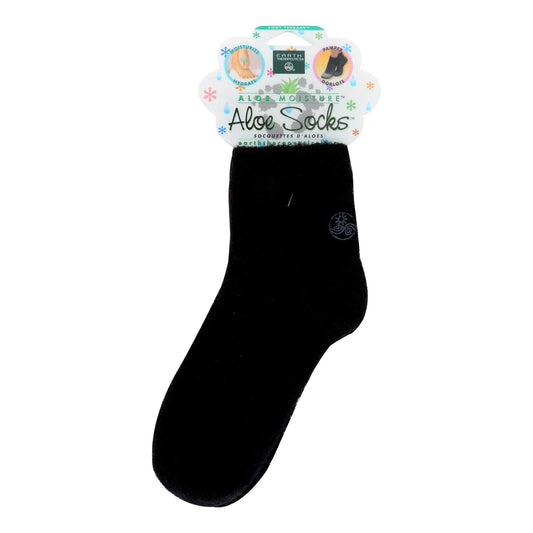 Aloe Moisture Socks - Black| Earth Therapeutics