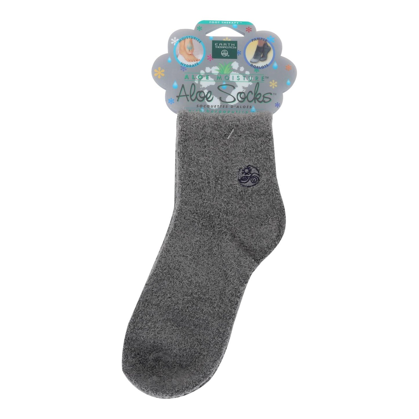 Aloe Moisture Socks - Grey| Earth Therapeutics