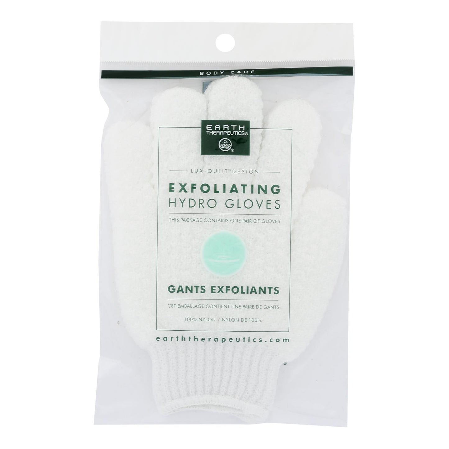 Exfoliating Hydro Gloves - White | Earth Therapeutics