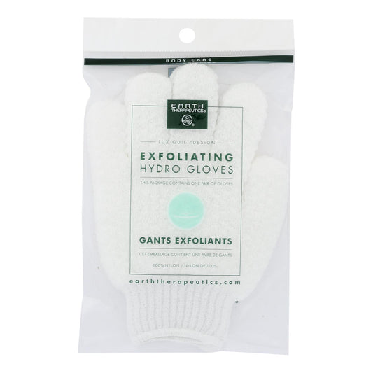 Exfoliating Hydro Gloves - White | Earth Therapeutics