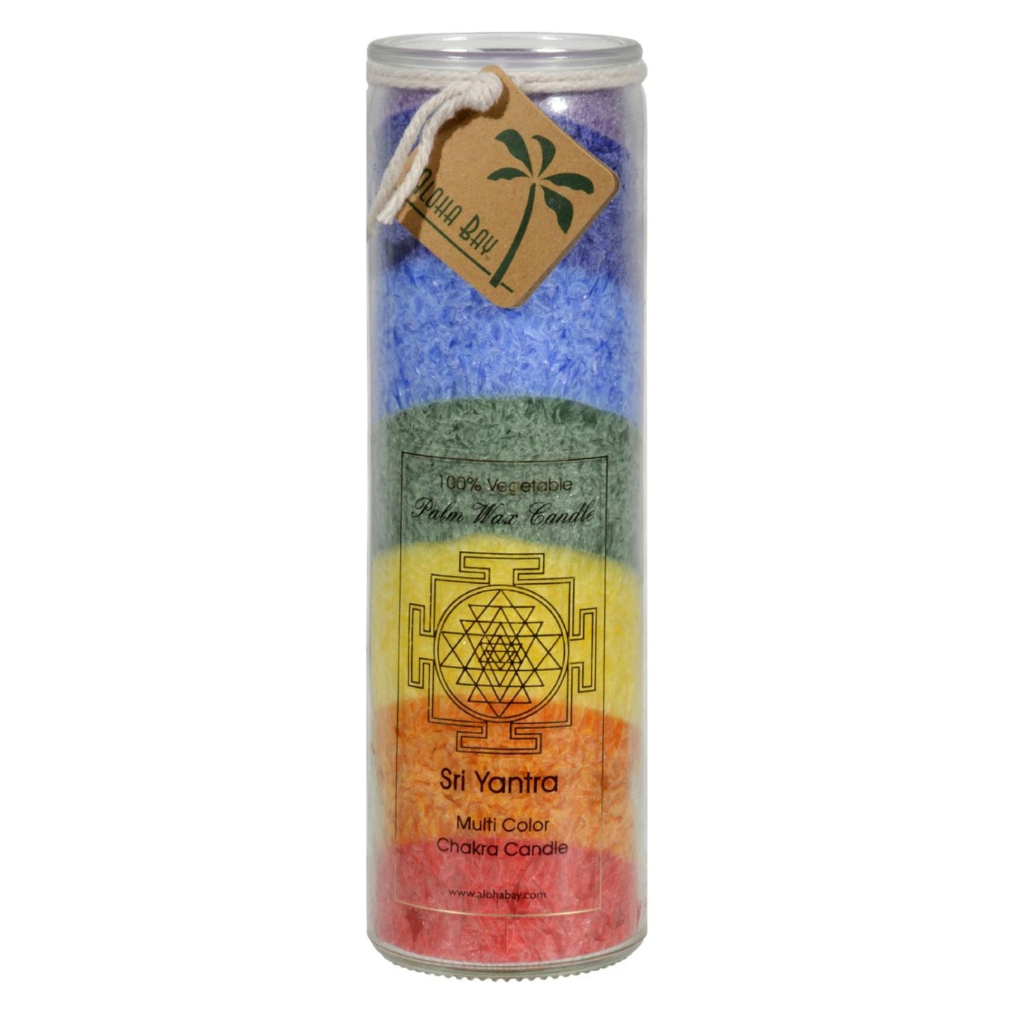 Rainbow Sri Yantra 7 Color Unscented Chakra Jar | Aloha Bay