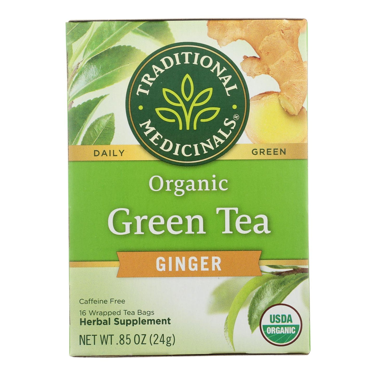 Organic Green Tea Ginger | Traditional Medicinals