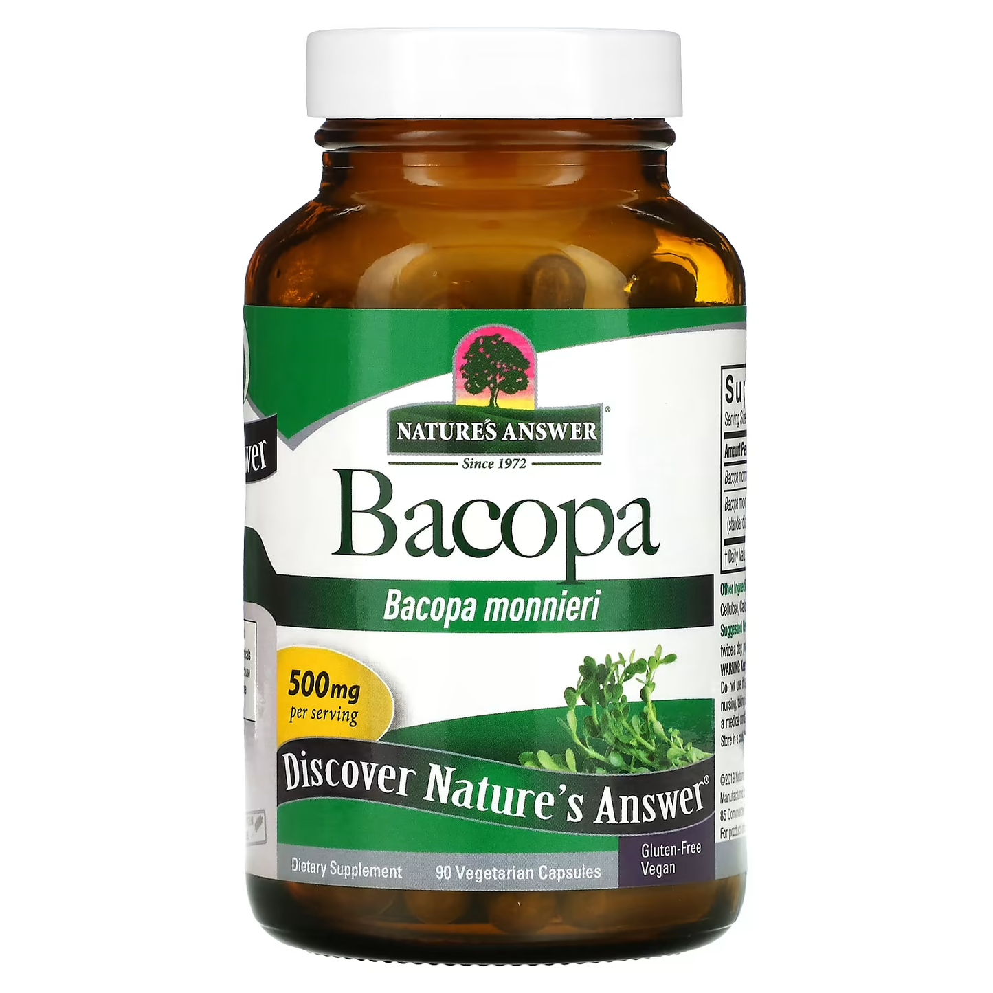 Nature's Answer - Bacopa - 500 Mg - 90 Veggie Caps