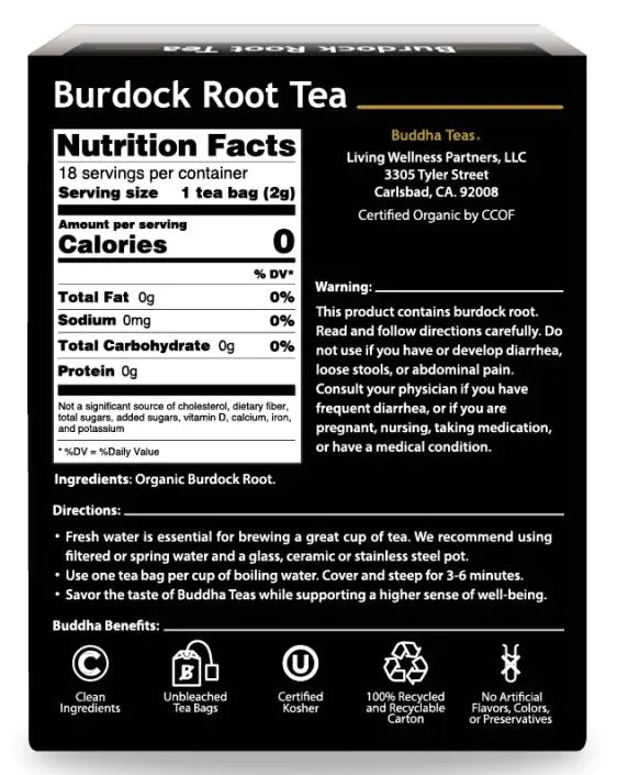 Burdock Root Tea | Buddha Teas | 6Boxes