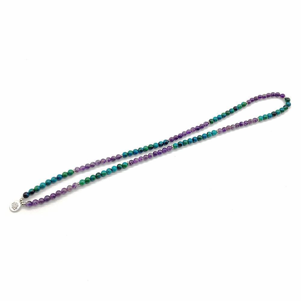 Chrysocolla Amethyst 108 Mala Mala