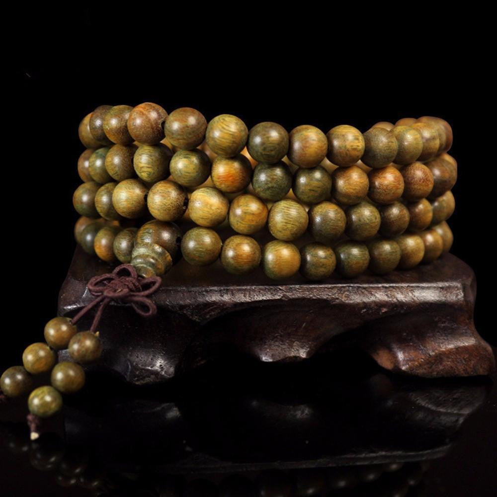 Green Sandalwood 108 Bead Mala (8mm) Mala