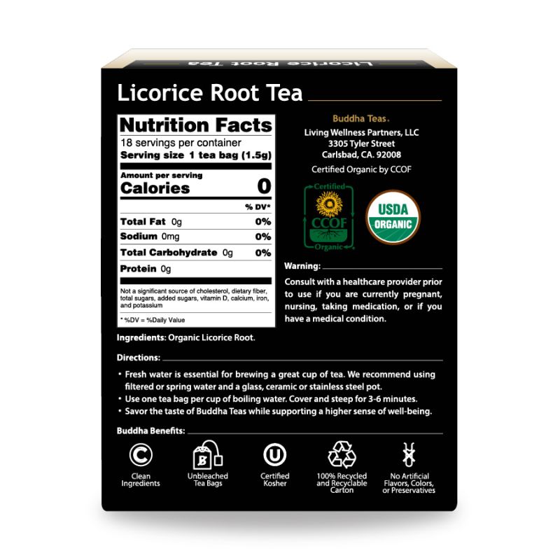 Licorice Root Tea | Buddha Teas | 6Boxes