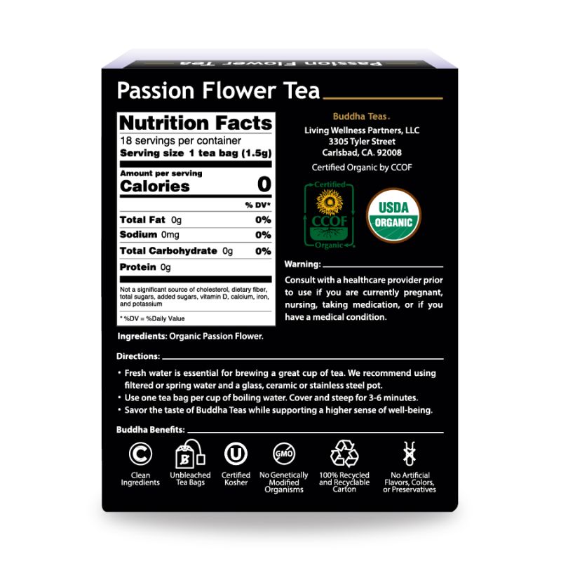 Passion Flower Tea | Buddha Teas | 6Boxes