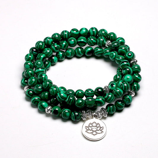 Purusha Transformation Malachite 108 Mala