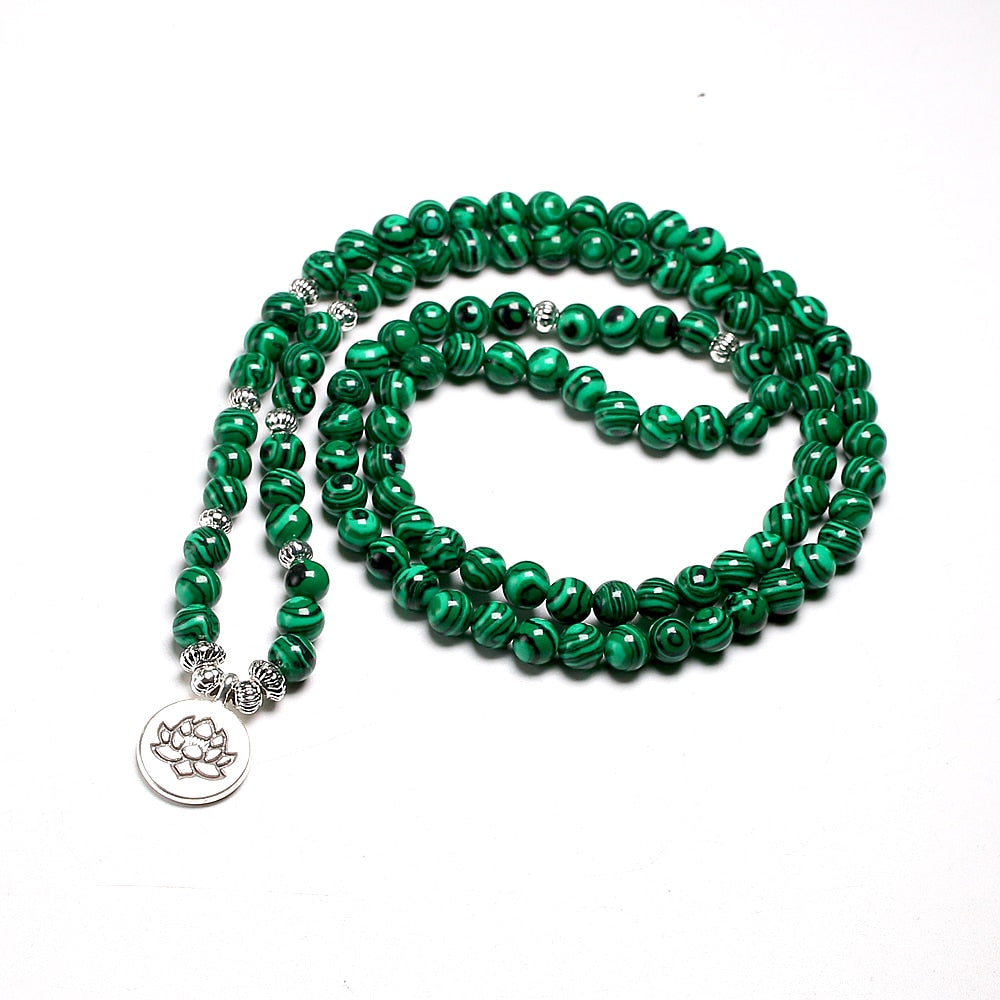 Purusha Transformation Malachite 108 Mala