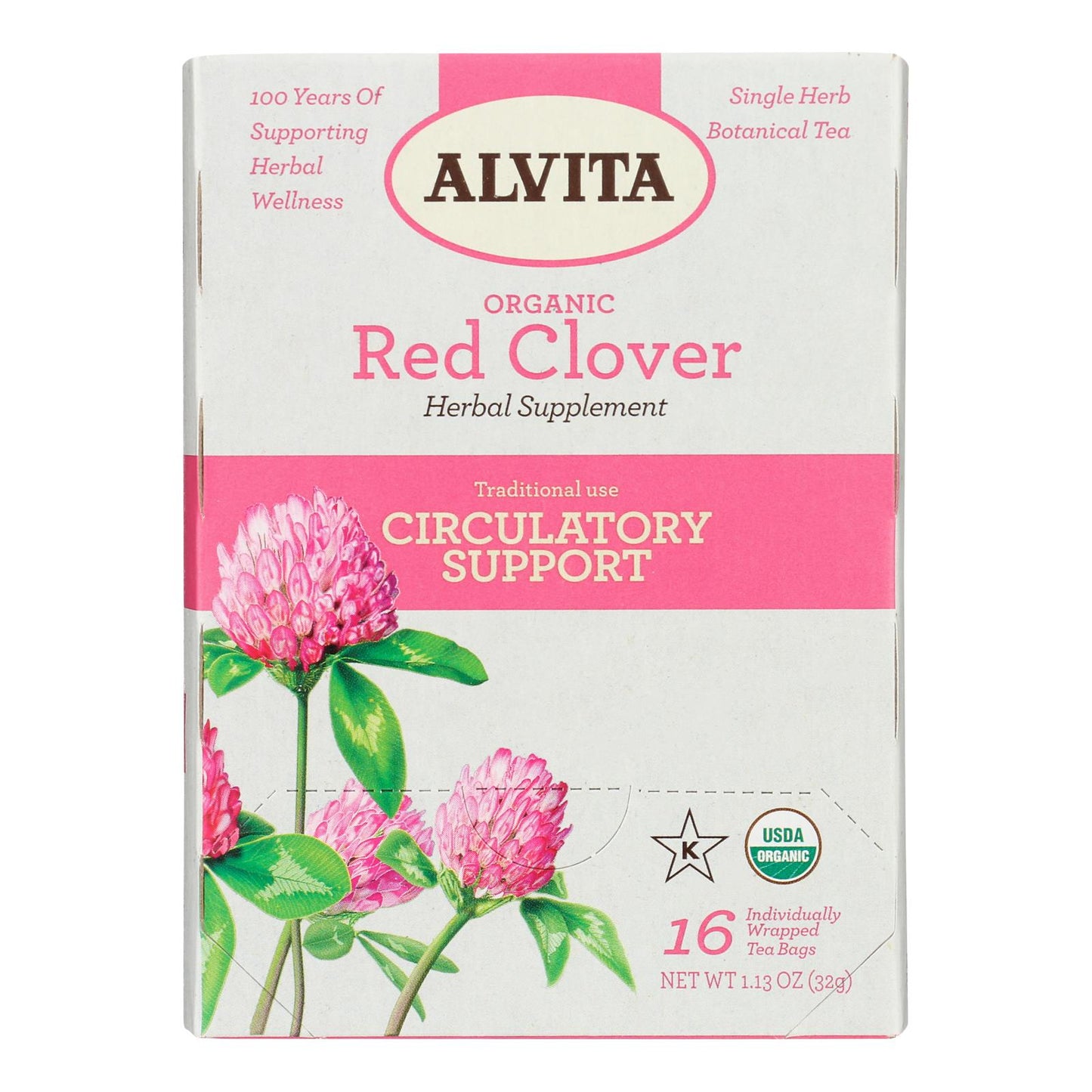 Organic Herbal Red Clover Tea | Alvita